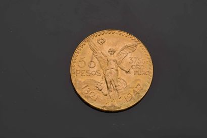 null 1 piece of 50 Pesos gold - Mexico