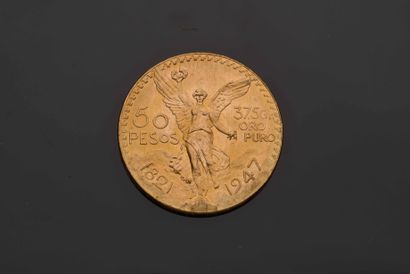 null 1 piece of 50 Pesos gold - Mexico