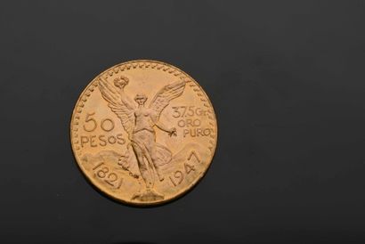 null 1 piece of 50 Pesos gold - Mexico