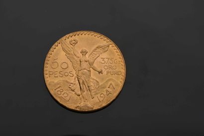 null 1 piece of 50 Pesos gold - Mexico