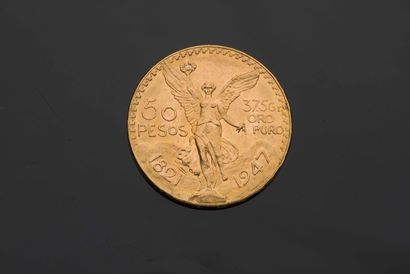 null 1 piece of 50 Pesos gold - Mexico