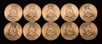 null [Will be included on the Minutes of Mes TOUATI-DUFFAUD] 
Ten gold coins of 50...