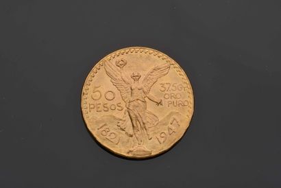 null 1 piece of 50 Pesos gold - Mexico