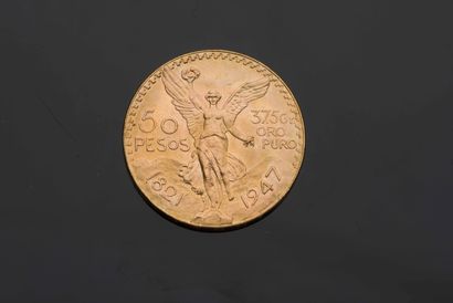 null 1 piece of 50 Pesos gold - Mexico