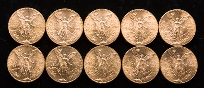 null [Will be included on the Minutes of Mes TOUATI-DUFFAUD] 
Ten gold coins of 50...