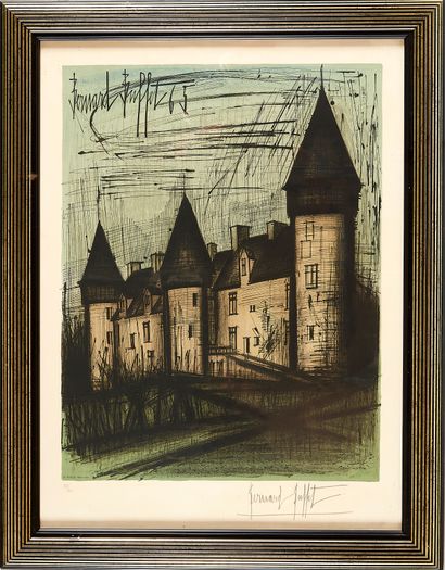 null Bernard BUFFET (1928-1999)
Le Château de Culan
Lithographie en couleur sur papier....
