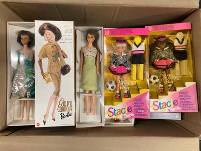 null Lot de 20 poupées, années 1990 et 2000, comprenant des barbies Mattel et poupées...