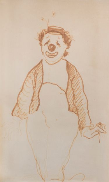 null Audrey DUNCAN (XXe siècle)
Le clown triste - 1960
Feutre
Signé, daté et situé...