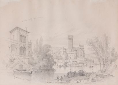 null Jules de VERNEILH-PUYRASEAU (1823-1899)
Vue du château de Coregliano - 1868
Mine...