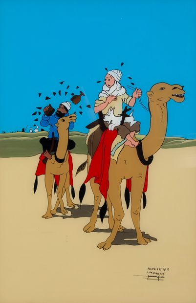 null Alexis N'SOM
Dakar 97
d'après la couverture des Aventures de Tintin, Le Crabe...