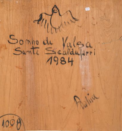 null Sante SCALDAFERRI (né en 1928)
« Sanho de Salsa »
Huile sur carton, signé en...