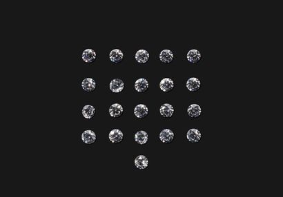 null Set of 21 brilliant-cut diamonds of natural origin from conflict-free countries.
Total...