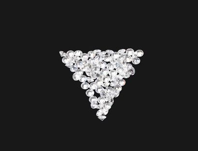 null Set of approximately 77 brilliant-cut diamonds of natural origin from conflict-free...