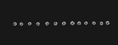 Set of 13 brilliant-cut diamonds of natural...