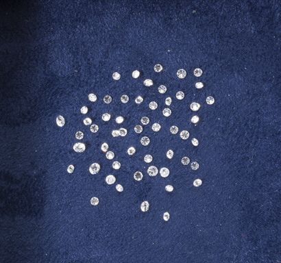 Set of approximately 58 brilliant-cut diamonds...