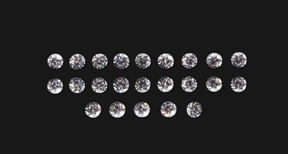 null Set of 23 brilliant-cut diamonds of natural origin from conflict-free countries.
Total...