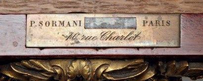 PAUL SORMANI (1817 - VERS 1877) Elégant bureau plat en acajou et placage d'acajou....