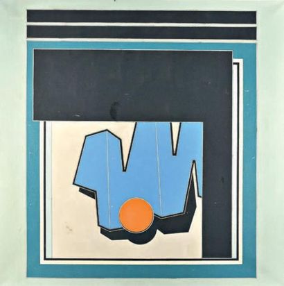 Alain LE YAOUANC (né en 1940) Composition abstraite Huile sur toile. 180,5 x 180...
