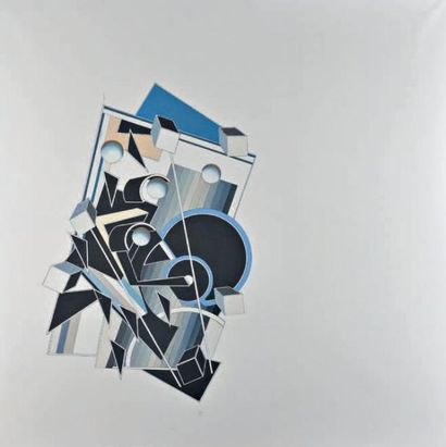 Alain LE YAOUANC (né en 1940) Composition abstraite Huile sur toile. 178,3 x 178,3...