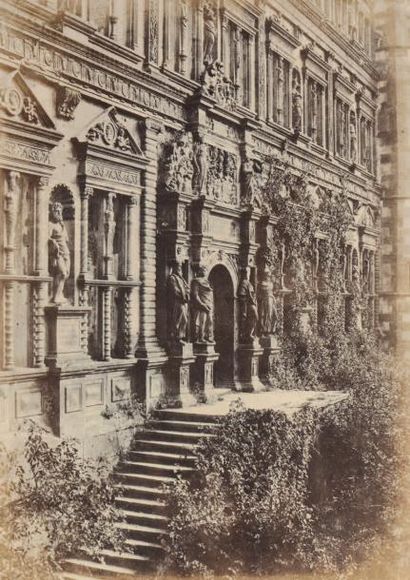 MARVILLE (Charles-François BOSSU, dit) (1813-1879) Château d'Heidelberg, détail de...