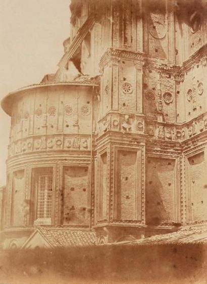 LUIGI SACCHI (1805-1861) Chiesa delle Grazie, Milan, 1850-1855 Tirage salé d'après...