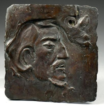 Paul GAUGUIN (1848-1903) Autoportrait - Oviri - (1894-1895) Sculpture en bronze patiné...