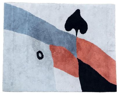 HANS ARP (1886-1966) As de pique, 1928-1930 Tapis, tapisserie en laine au point noué...