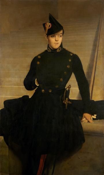 Jean-Léon GERÔME (Vésoul 1824 - Paris 1904) «Portrait en pied d'Armand Gérôme, frère...