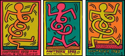Keith Haring (1958-1990) Montreux- 17ème Festival de Jazz, 1983 du 8 au 24 juillet...