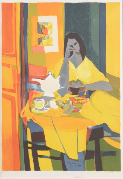 null Marcel MOULY (1918-2008)

Le petit déjeuner

Lithographie en couleur. Signé...