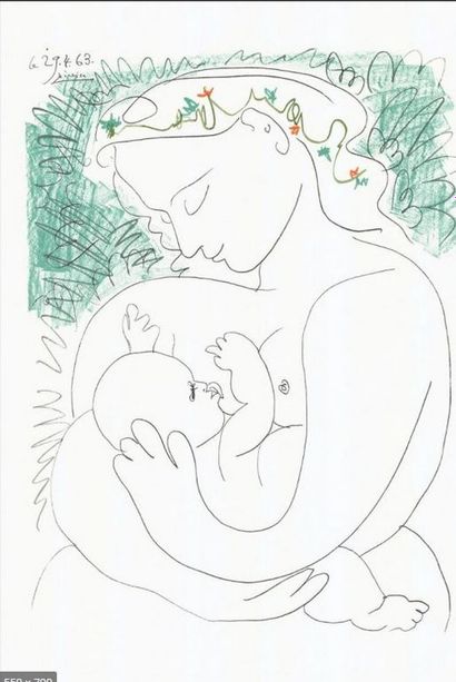 null D'après Pablo PICASSO (1881-1973)

Maternité

Lithographie. Signé et daté 29/4/63...