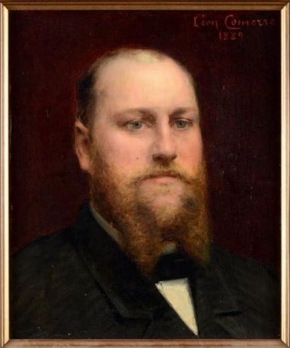 Léon François COMERRE (1850-1916) Portrait d'Alfred Levrat -1889 Huile sur toile....