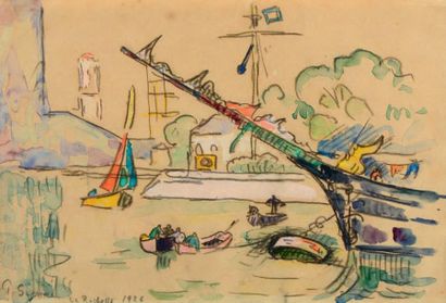 Paul SIGNAC (1863-1935) La Rochelle Aquarelle sur papier. Signé, situé et daté 1926...