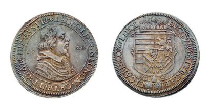 AUTRICHE Léopold, Archiduc (1619-1632) Thaler en argent. 1620. Hall. 28,64 g. Son...