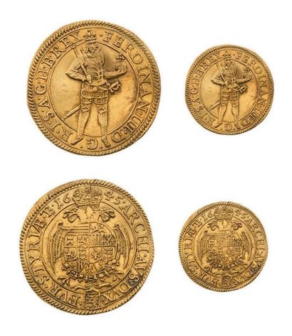 AUTRICHE Ducat d'or. 1645. Graz (Styrie). 3,49 g. L'Empereur debout de face, couronné,...