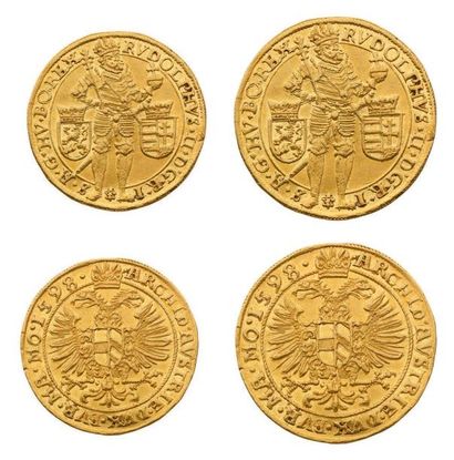 BOHEME Rodolphe II (1576-1612) 10 Ducats or. 1606. Prague. 34,71 g. Différent: Hans...