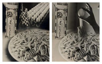 François TUEFFERD (1912-1996) Essais publicitaires, 1938 Photomontages expérimentaux...