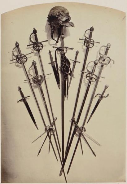 PIERRE-AMBROISE RICHEBOURG (1810-1875) Arsenal de Tsarkoé-Sélo, armes et armures,...