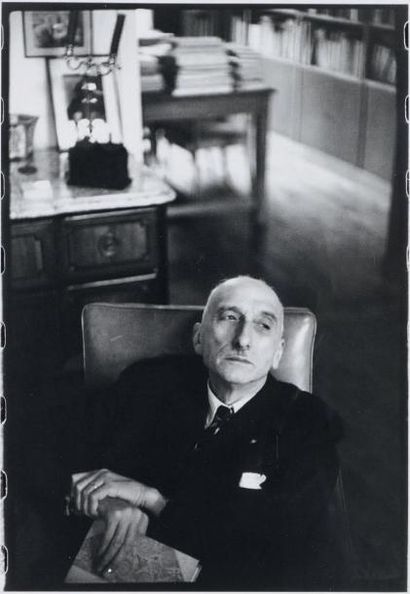 Henri Cartier-Bresson François Mauriac à son domicile, Avenue Théophile Gautier,...