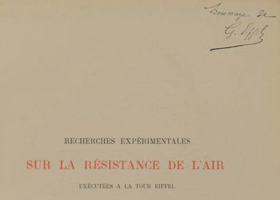Gustave EIFFEL Recherches expérimentales sur la résistance de l'air exécutées à la...