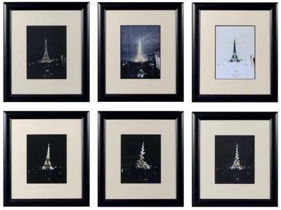PYOTR ALEXIS BELANOPEK (XXè SIÈCLE) La Tour Eiffel Suite de 6 photographies, signées...