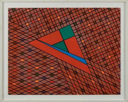 ATTILIO FERRACIN (1912-?) Composition abstraite Huile sur contreplaqué. Signe en...