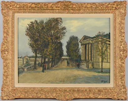 Alphonse QUIZET (1885-1955) L'orangerie. Place de la Concorde Huile sur isorel 33...