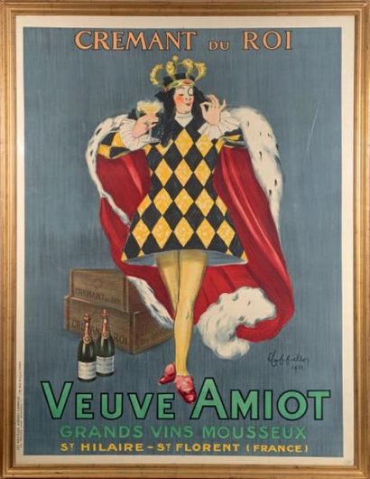 Leonetto CAPPIELLO (1875-1942) Crémant du Roi, Veuve Amiot, Grands Vins Mousseux,...