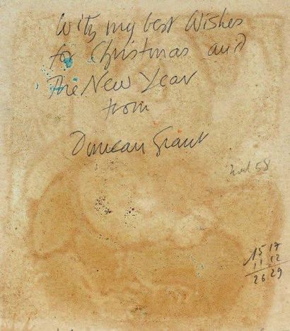 DUNCAN GRANT (1885-1978) Oiseau exotique Huile sur papier. Signée et datée avril...