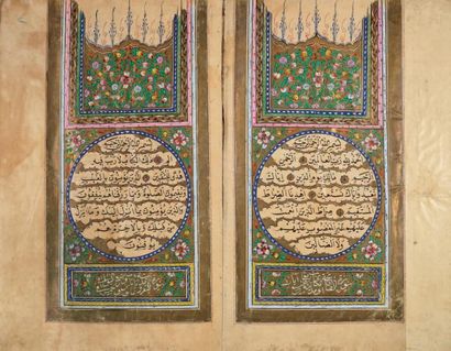 null Coran manuscrit. Afrique du Nord, probablement Maroc, XIXe siècle. Un volume...