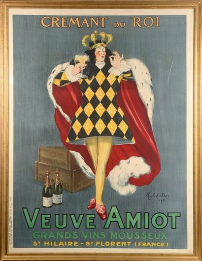 Léonetto cappiello(1875-1942) Crémant du Roi, Veuve Amiot, Grands Vins Mousseux,...