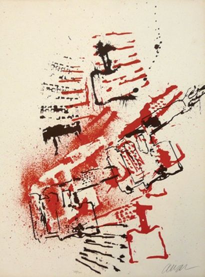 ARMAN "Sans titre", 1971Lithographie signée en bas à droite et numérotée sur 300...