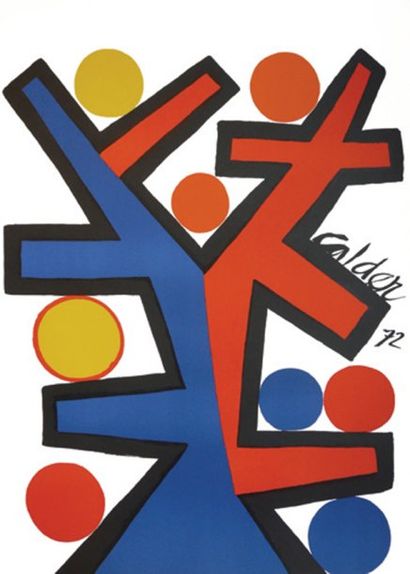 CALDER, Alexander (1898-1976) CALDER Alexander "Assymétrie", 1972 Lithographie originale...