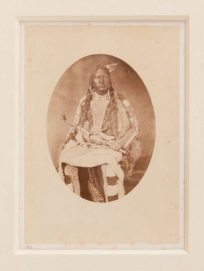 John H. FITZGIBBON (1816 - 1882) 
High Toe = Alights on the Cloud, Cheyenne
Daguerréotype...